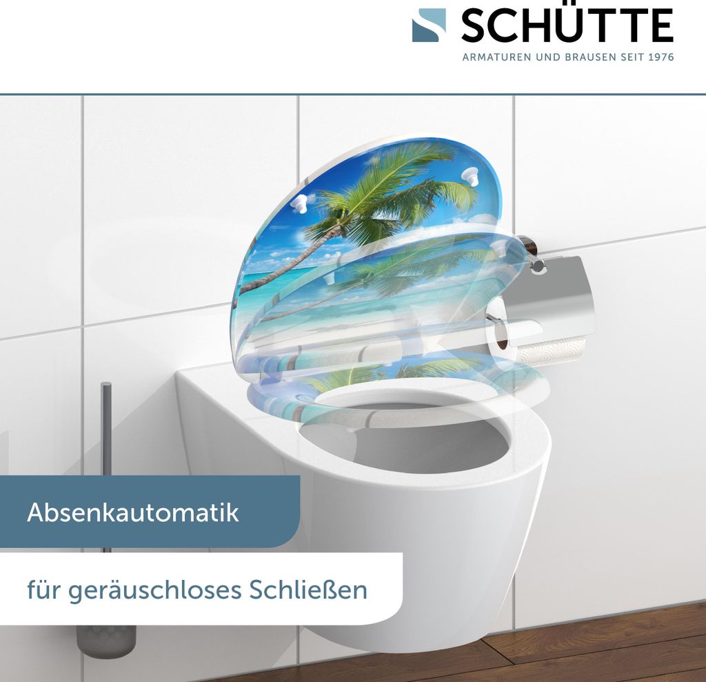 SCHÜTTE WC Sitz CARRIBEAN, Duroplast Toilettendeckel mit Produktbild 3