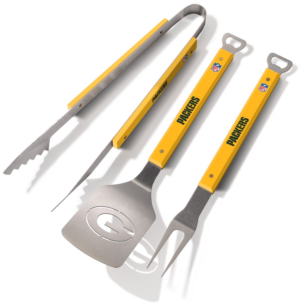NFL Green Bay Packers Grillbesteck 3teilig Set Spirit Barbecue BBQ Grillzange