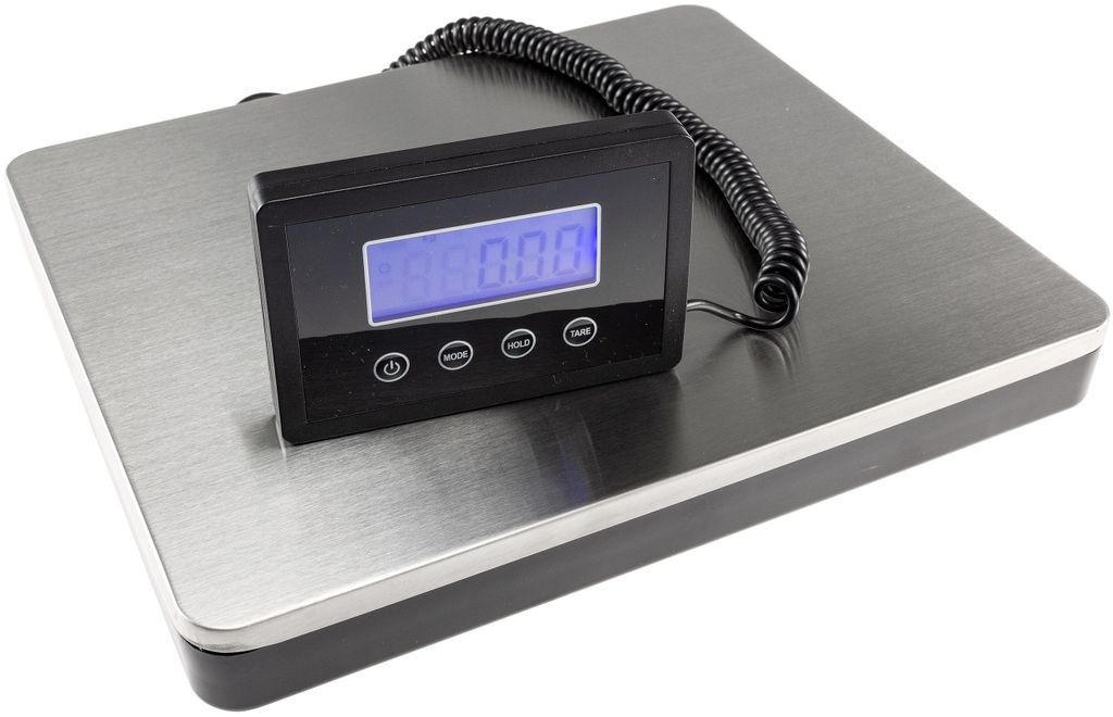 ChiliTec 23913 Paketwaage - Versandwaage "CT PW-50" 0,1-50kg, ±10g, 30x25cm Edelstahl-Platte