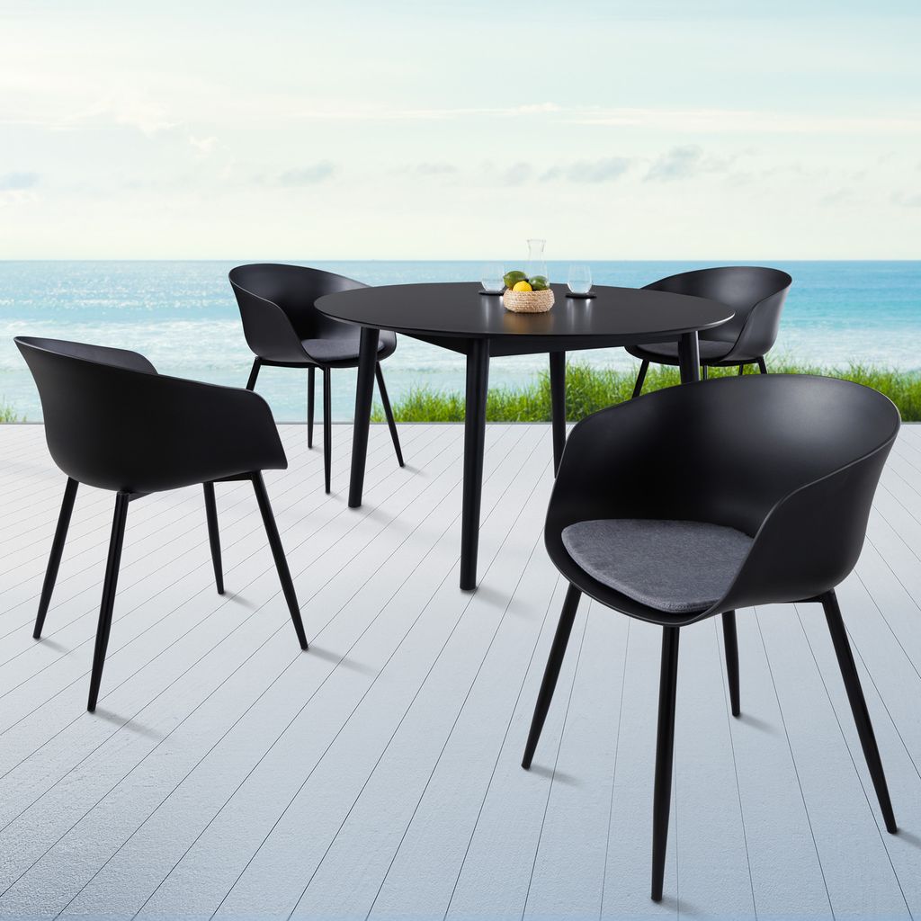 riess-ambiente Moderner Stuhl DESIGNO schwarz Kunststoff Produktbild 