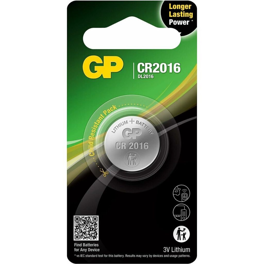 GP Battery CR2016 Knopfzelle CR 2016 Lithium - Batterie - Produktbild 
