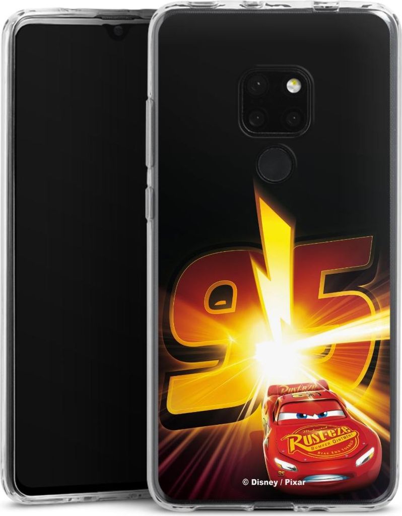 DeinDesign Handyhülle für Huawei Mate 20 Silikon Hülle Case Smartphone Schutzhülle Cars Lightning Mcqueen 95 Offizielles Lizenzprodukt