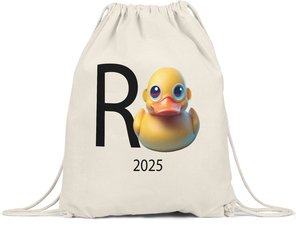 R Ente 2025 Turnbeutel Rente Geschenk Ruhestand Quietscheente Wortwitz