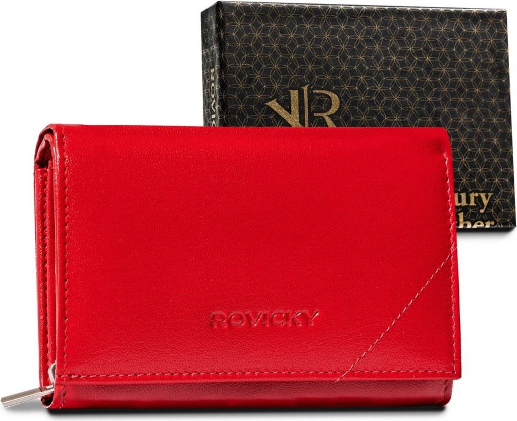 Rovicky | Kompaktes Portemonnaie aus Leder für Damen