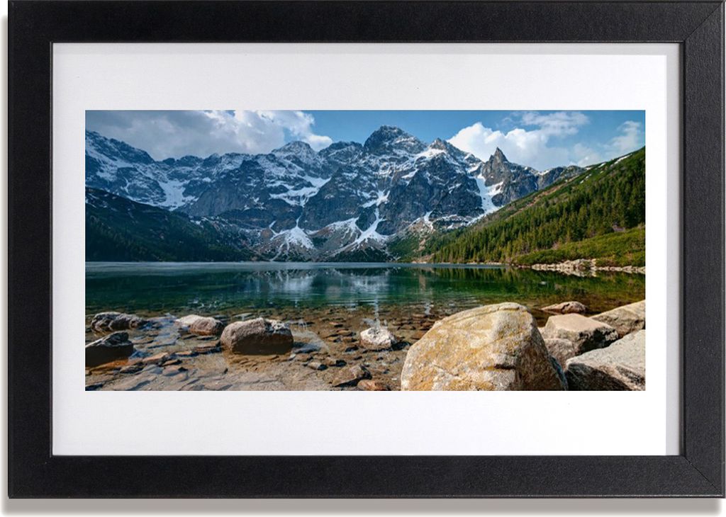 Bild 30x20 MDF-Rahmen Wandkunst Tatra Forest Lake