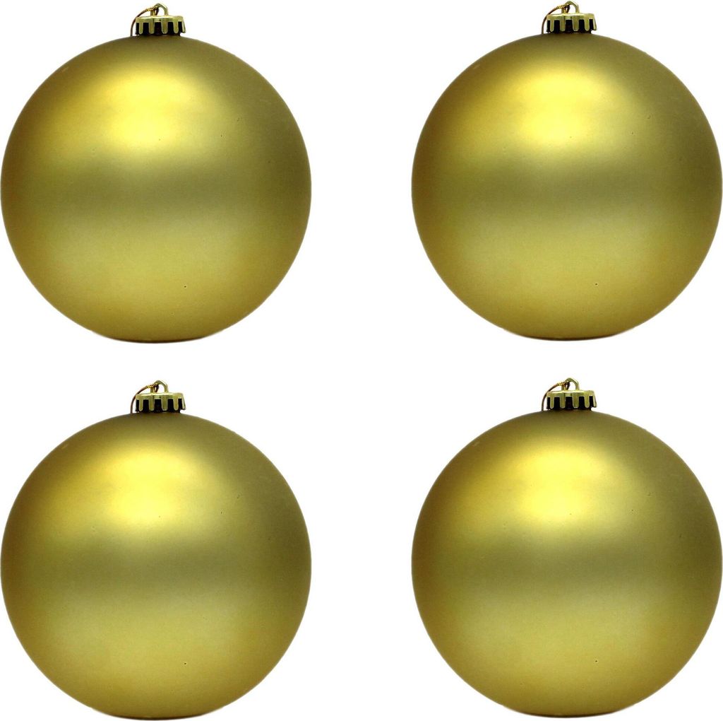Weihnachts-Kugel XXL Ø 15cm - 4 Stück gold matt Produktbild 