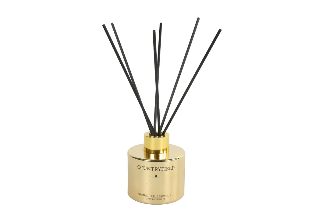 Diffuseur de parfum à bâtonnets Golden Delight 120 ml pour la maison