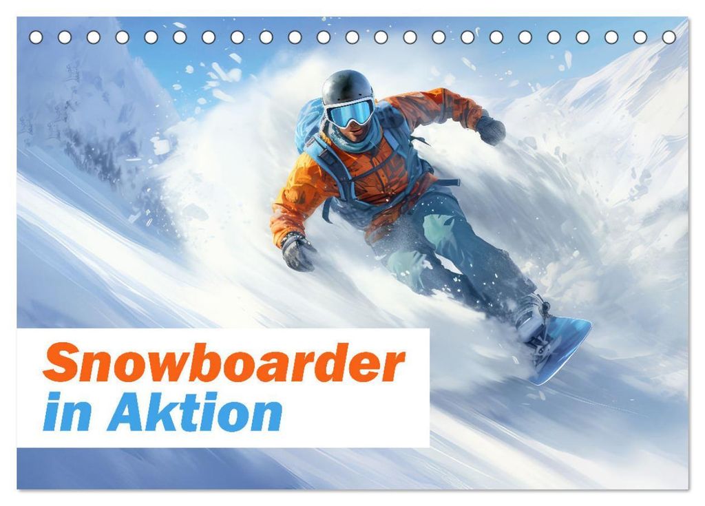 Snowboarder in Aktion (Tischkalender 2027 DIN A5 quer), CALVENDO Monatskalender