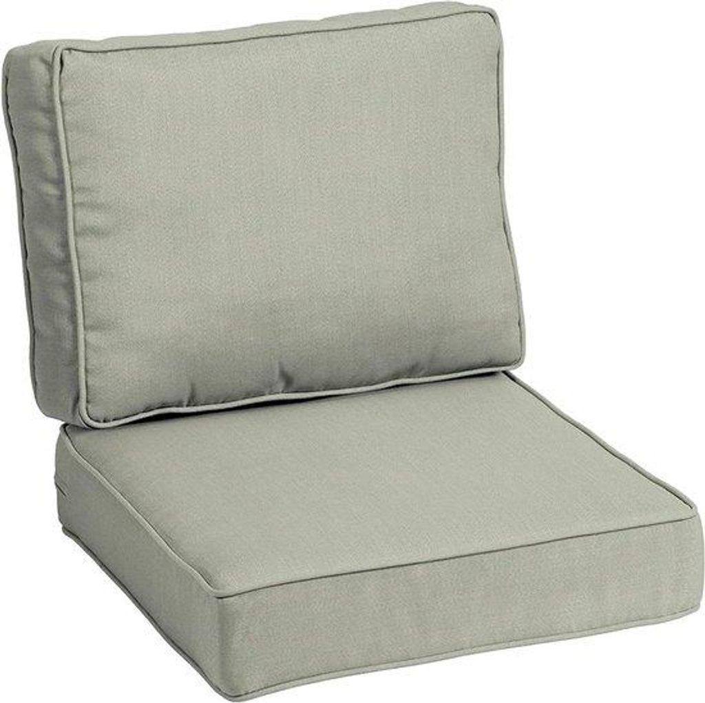 Terrassenkissen-Set - Außen - Komfortabeler Sitz - Wetterfest Polyester - 55x55cm - Grau