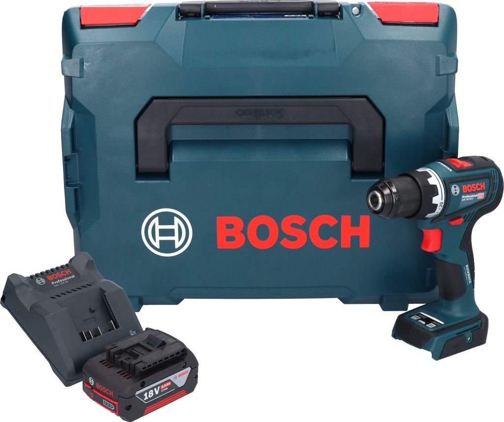 Bosch GSR 18V-90 C Professional Akku Bohrschrauber 18 V 64 Nm Brushless + 1x Akku 4,0 Ah + Ladegerät + L-Boxx
