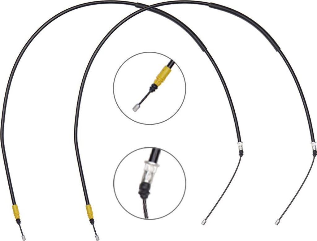 RIDEX 124C1082 - OE 4745H8 Handbremsseil, hinten für Saxo, 106 II