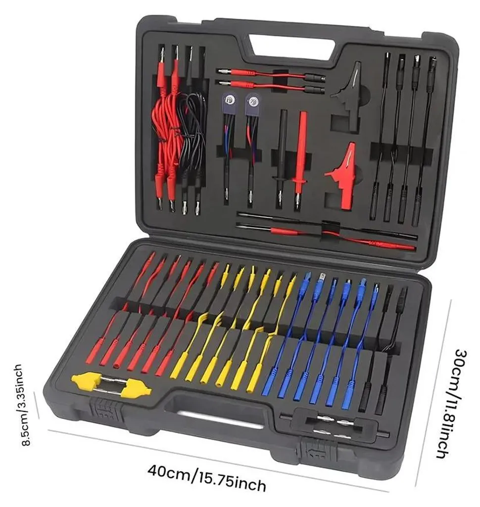 Mallette de 92 accessoires de test pour multimètre et câbles de diagnostic - 7