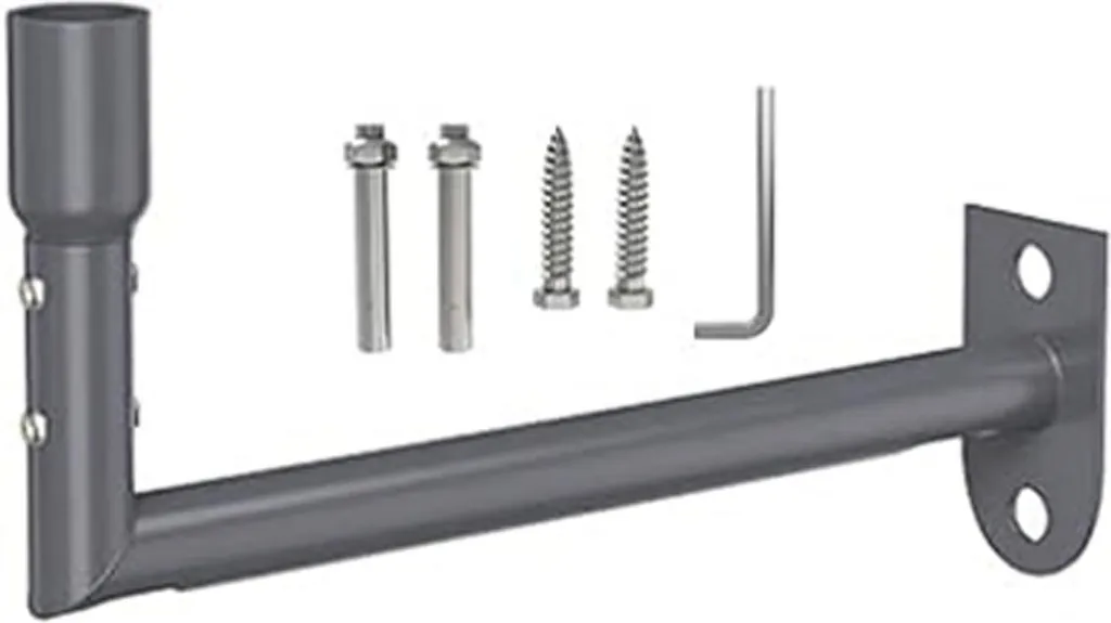 Support Mural Inox pour Antenne Satellite avec Adaptateur de Tube V2