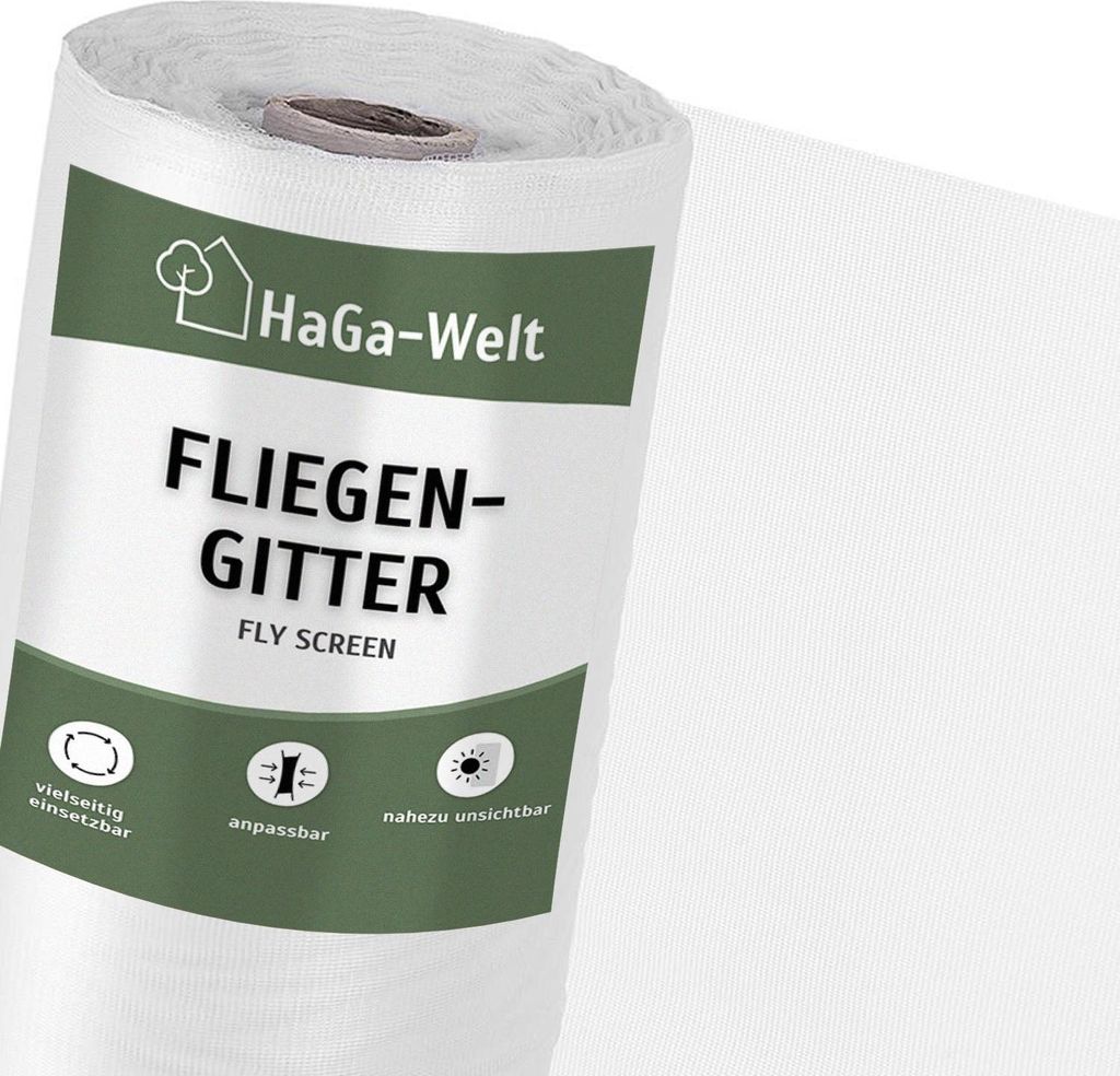 Fliegengitter Meterware – perfekter Insektenschutz für Ihr Zuhause – 150 cm / weiß