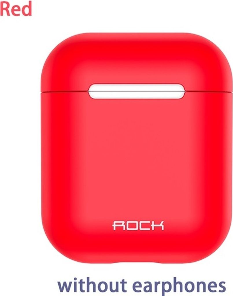 Schutzgehäuse aus Silicon ROCK für Aeropods 1 2 separates Design Slim drahtlose Bluetooth Ohrhörer rot