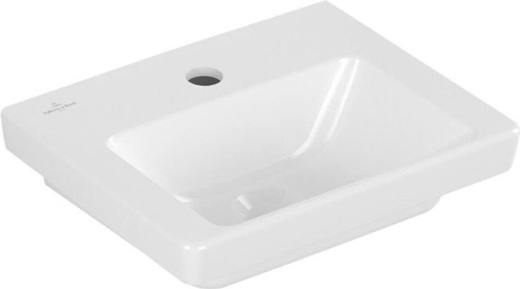 Villeroy & Boch Subway 3.0 Handwaschbecken, 1 Hahnloch, ohne Überlauf, ungeschliffen, 370x305mm, 43703801