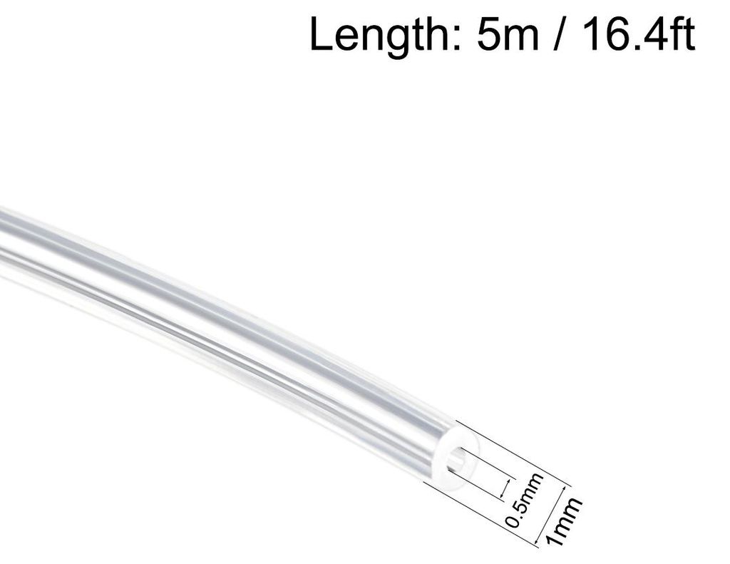 Silikonschlauch 0.5mm(1/32") ID x 1mm OD 5m Flexibel Silikon Gummi Rohr Luftschlauch Wasserleitung fš¹r Pumpentransfer Klar