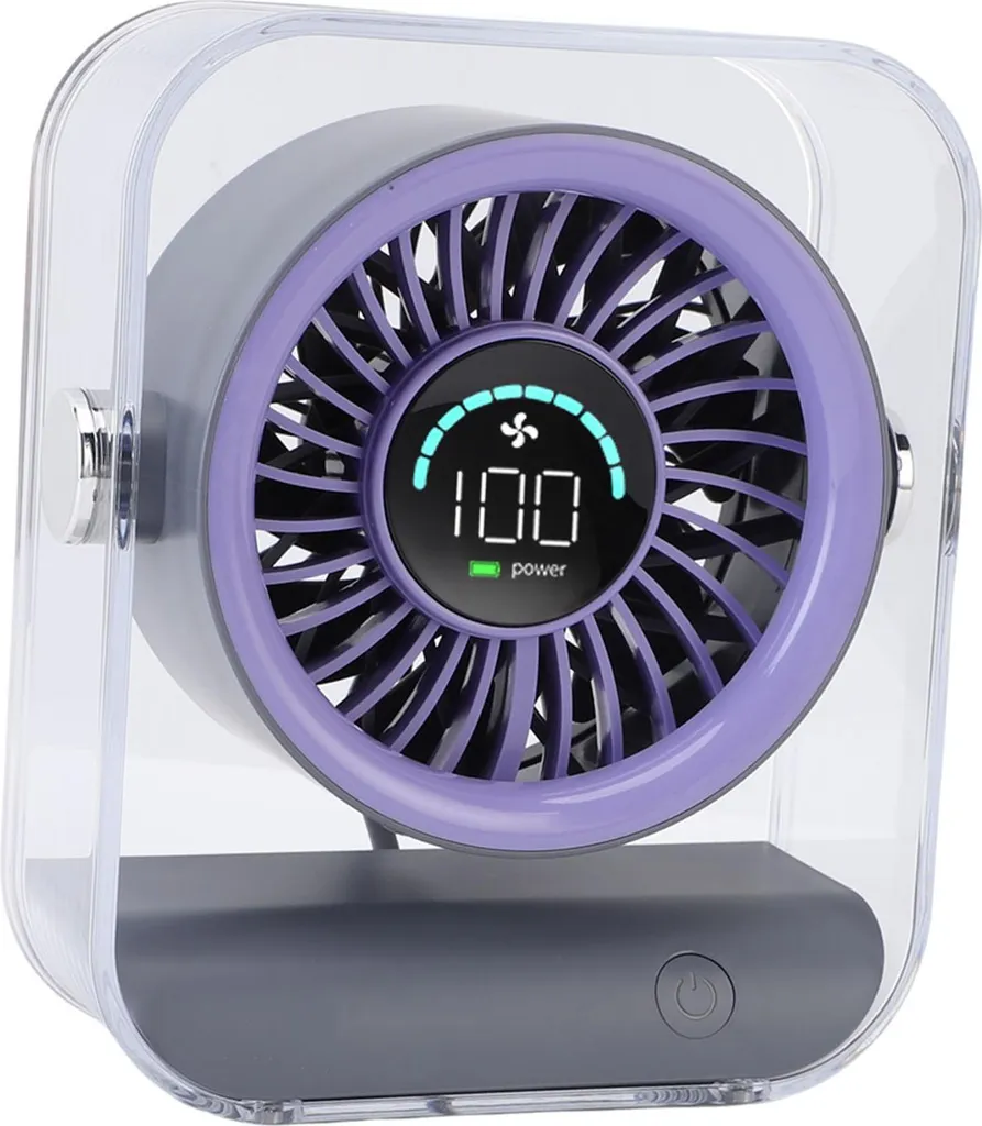 Ventilateur de Bureau Portable 3000mAh : Fini la Chaleur au Travail en LED