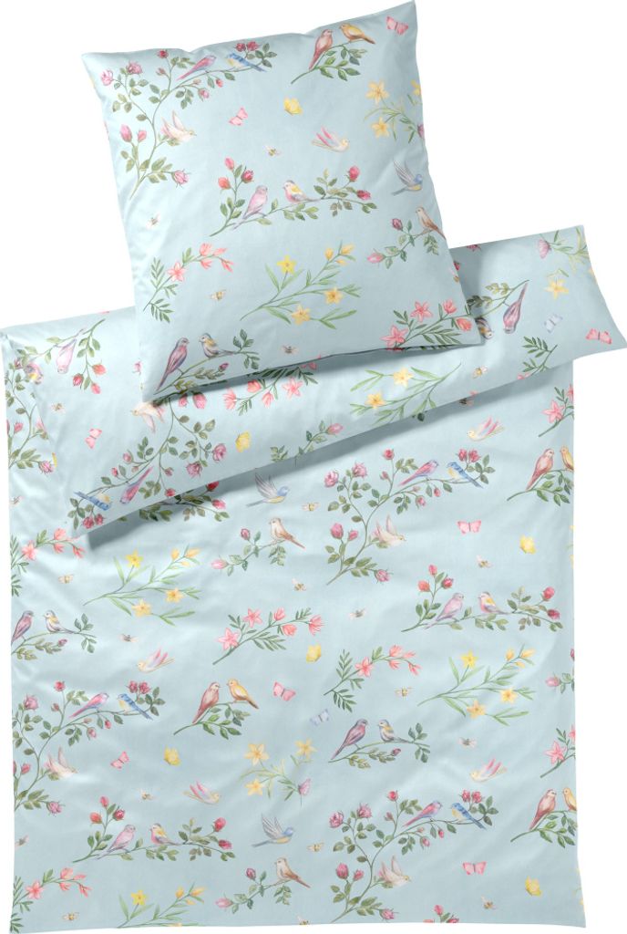 elegante Kissenbezug einzeln Seiden-Satin Songbird Farbe Himmelblau Größe 80x80