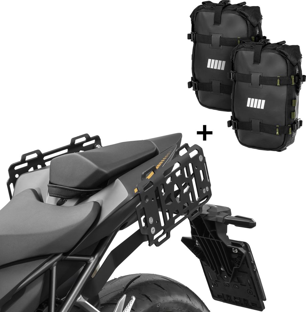 ZIEGER Seitentaschenträger inklusive SCHNORR Bumberbag S Paar kompatibel mit Honda CB 1000 Hornet