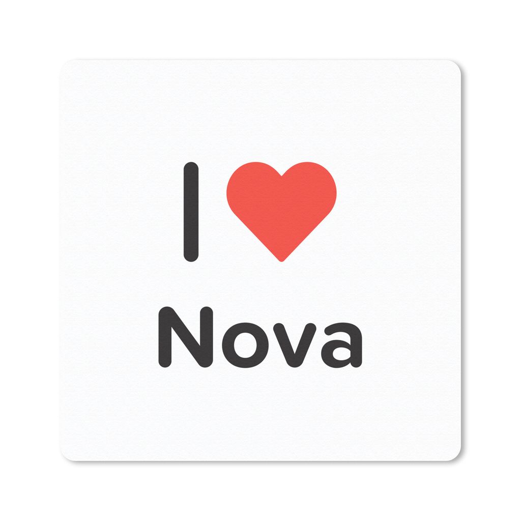 MuchoWow Mauspad Mousepad Ich liebe - Nova - Girl 20x20 cm - Mousepads - Maus Mat - Pad - Mausunterlage - Desk Mat - Bureauartikeln