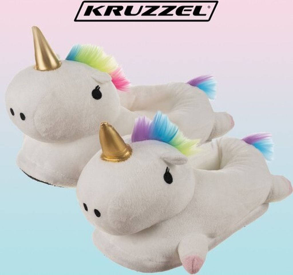 Kruzzel 21933 Pluszowe kapcie Jednorożec, rozmiar. 34-38 Zdjęcie produktu 10