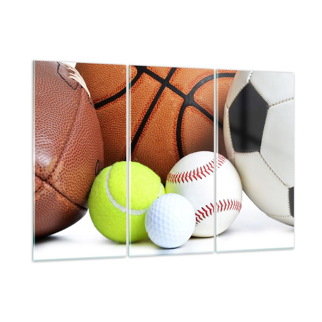 Bilder auf glas - Fußball Ball Sport Golf - 165x110cm - Glasbilder - Wandbilder - Kunstdruck - zum Aufhängen bereit - Wanddekoration aus Glas - G...