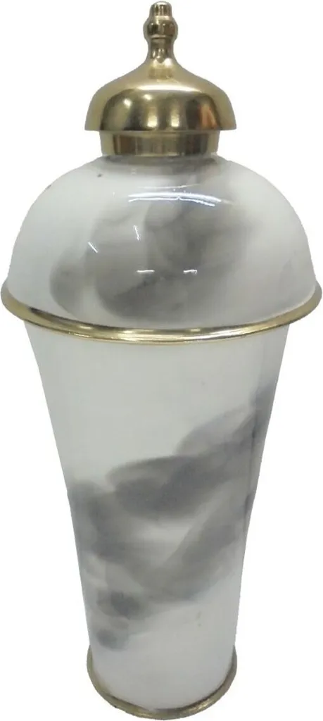 Vase décoratif moderne en métal doré et aluminium pour fleurs séchées