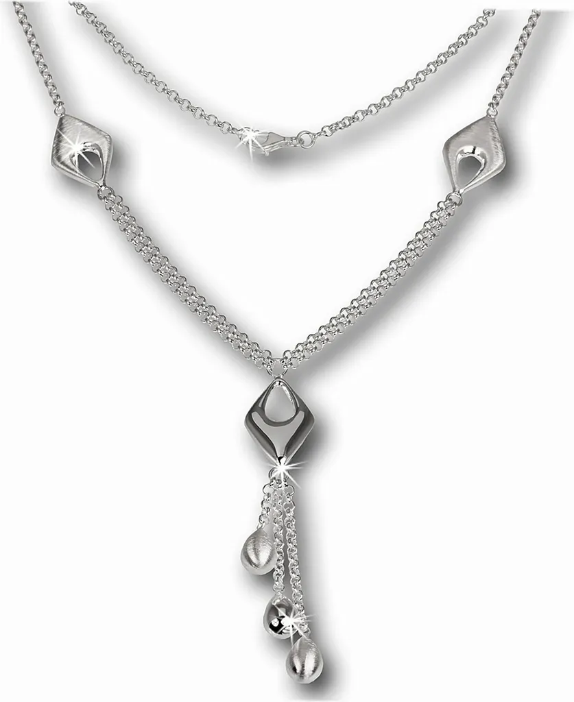 SilberDream Collier Drop 45cm Argent Sterling Mat SDK413 pour Femmes