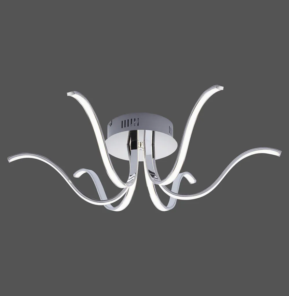 Plafonnier LED Design Courbe VALERIE en Métal, Éclairage 6 Branches - 10