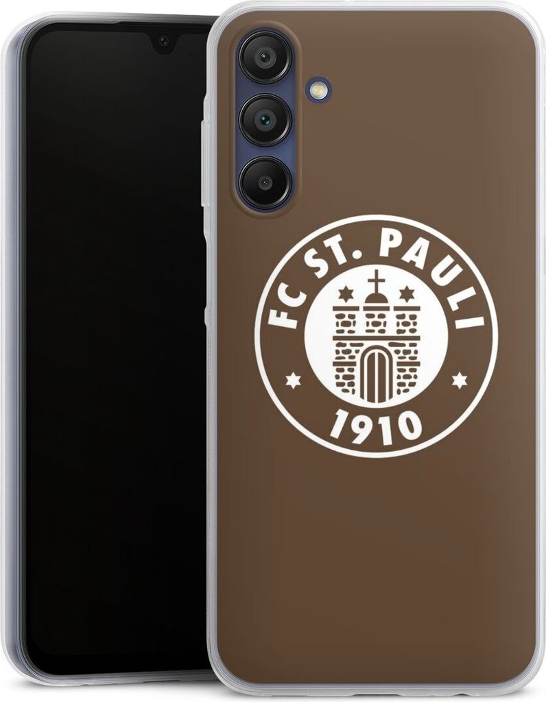 DeinDesign Slim Hülle für Samsung Galaxy A15 5G Silikon Case Ultra Dünn Handyhülle FC St. Pauli Offizielles Lizenzprodukt Wappen