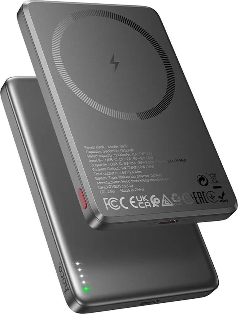 HOCO Powerbank 5000 mAh compatibile con MagSafe PD QC 2A Immagine del prodotto 