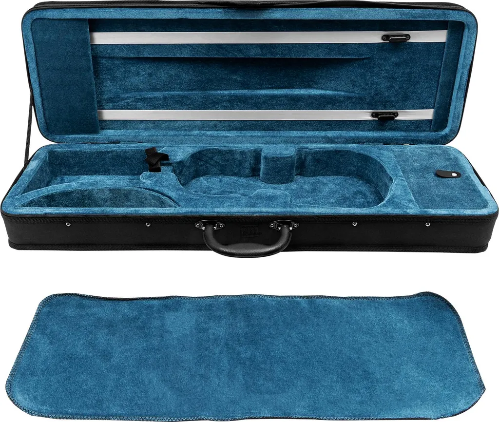 Housse de transport pour violon bleu avec bretelles confortables 4/4