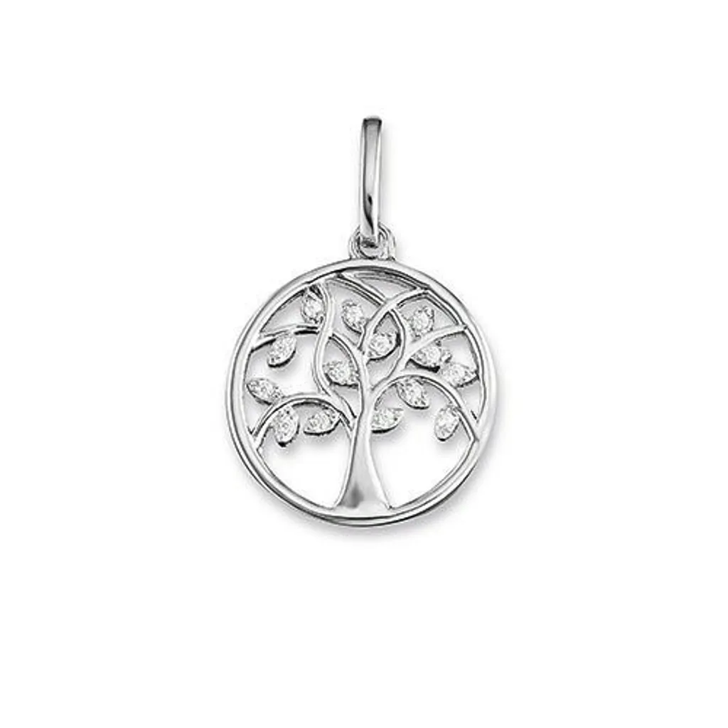 Pendentif Arbre de Vie Argent 925 Rhodié avec Oxydes de Zirconium