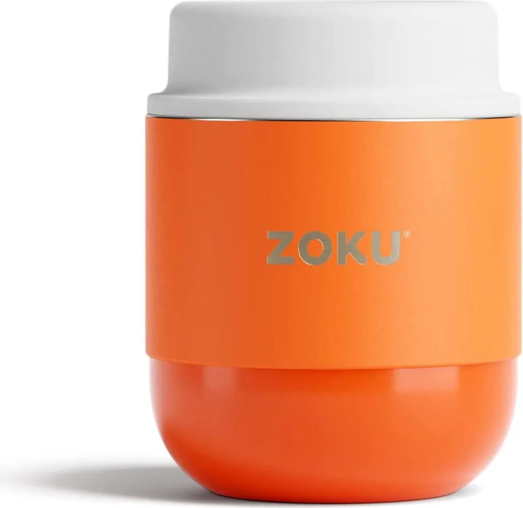 Pot Isotherme Inox Zoku Orange 300ml avec Large Ouverture Facile