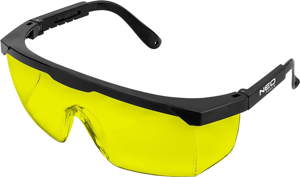 NEO TOOLS Schutzbrille - EN166 EN170 EN172 - Sicherheits-Überbrille - Gelbe Linsen