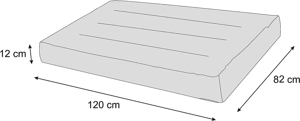 Coussin de palette déhoussable et imperméable Gris Graphite 120x82