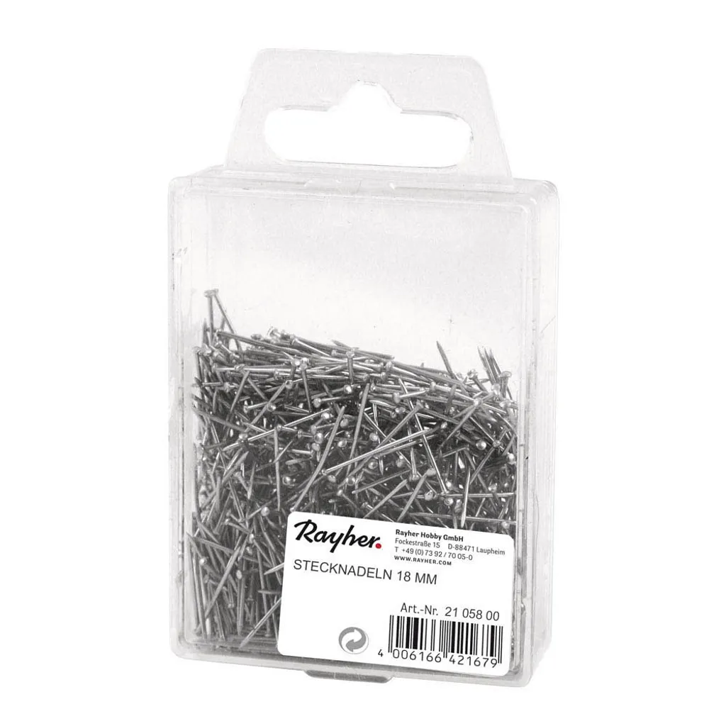 Épingles de Couture Argentées en Vrac 500g Rayher pour Travaux Manuels