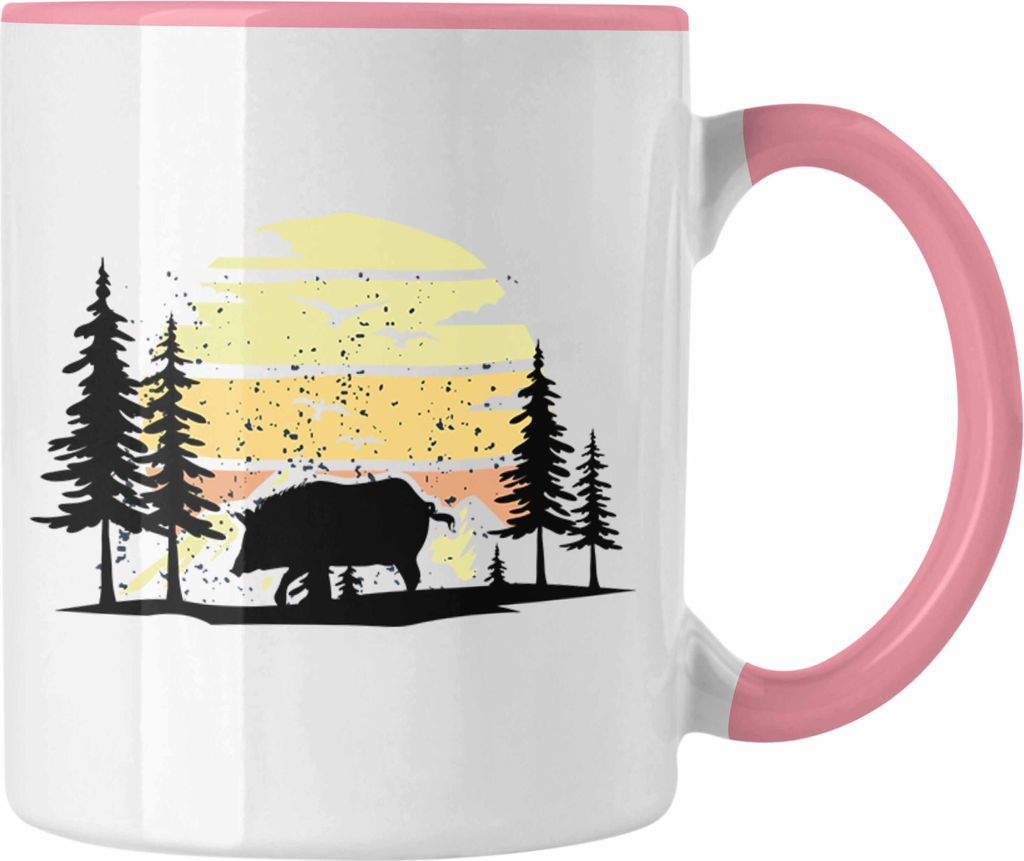 Trendation - Wildschwein Tasse Geschenk für Waldarbeiter Produktbild 