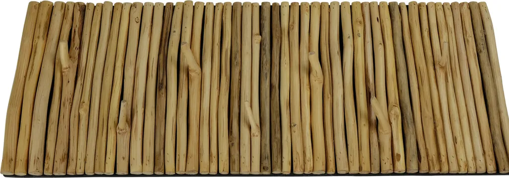 Porte-manteau mural bois massif de mangoustan fait main Thaïlande 80cm