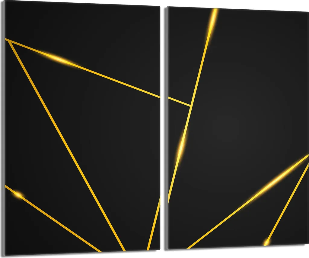 2 Piastre Copertura Fornelli Vetro Nero 30x52 | Protezione Universale