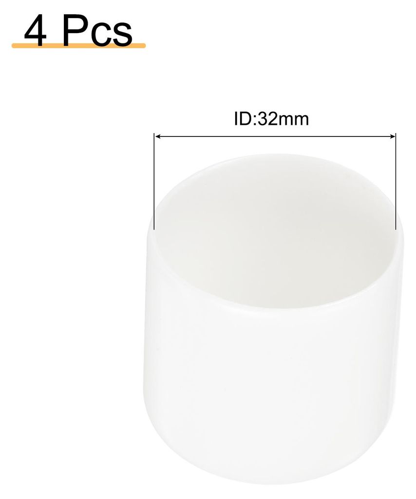 4 Stš¹ck Gummikappen 32mm Stuhlbeinkappen Runde Schutzkappen Gummi Endkappen M?belgleiter Fu?kappen Endspitze Schutzabdeckungen fš¹r Rohre Z?un...
