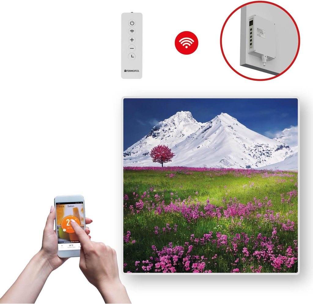 Termofol TF-SWT Infrarot Wandheizung - Wandheizung Elektrisch - Lavendel - 350W - 60x60 cm