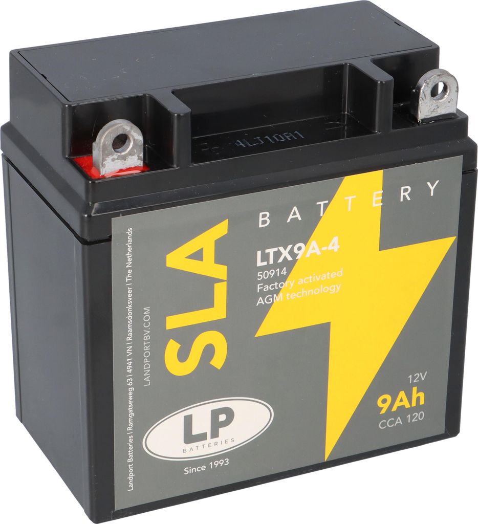 Batterie AGM SLA 12V 9Ah für Motorrad Startbatterie MS Produktbild 