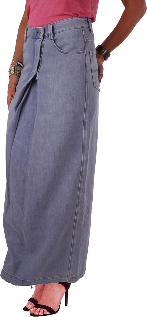 Diesel Damen Jeansrock Rock Midi DE-GRIGORIA GONNA Blau
