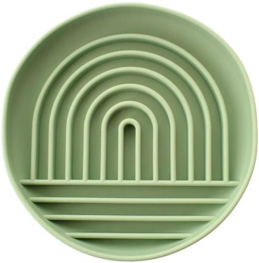 Bol ventouse silicone vert : stop aux assiettes renversées !