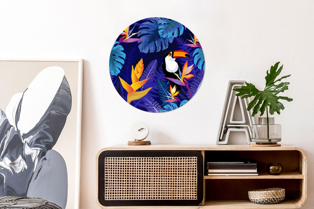 MuchoWow - Wand Kreis - Das Schlafzimmer - Die Bilder - Wandmalerei - Kunst für das Haus - das Plastik