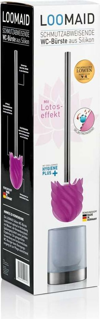 LOOMAID WC-Garnitur Silikon, Pink / Edelstahl, 09484 Produktbild 