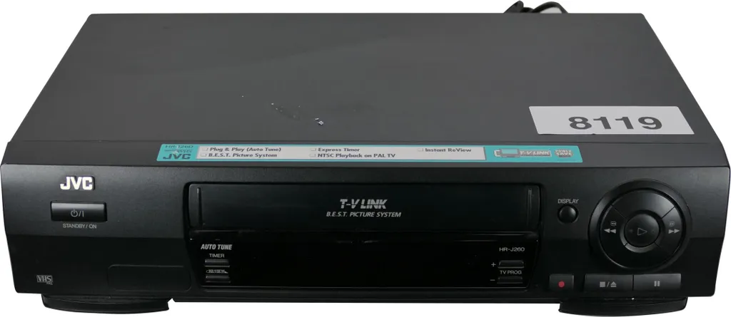 Magnétoscope JVC HR-J260 VHS Lecteur Enregistreur Vidéo Noir Fiable