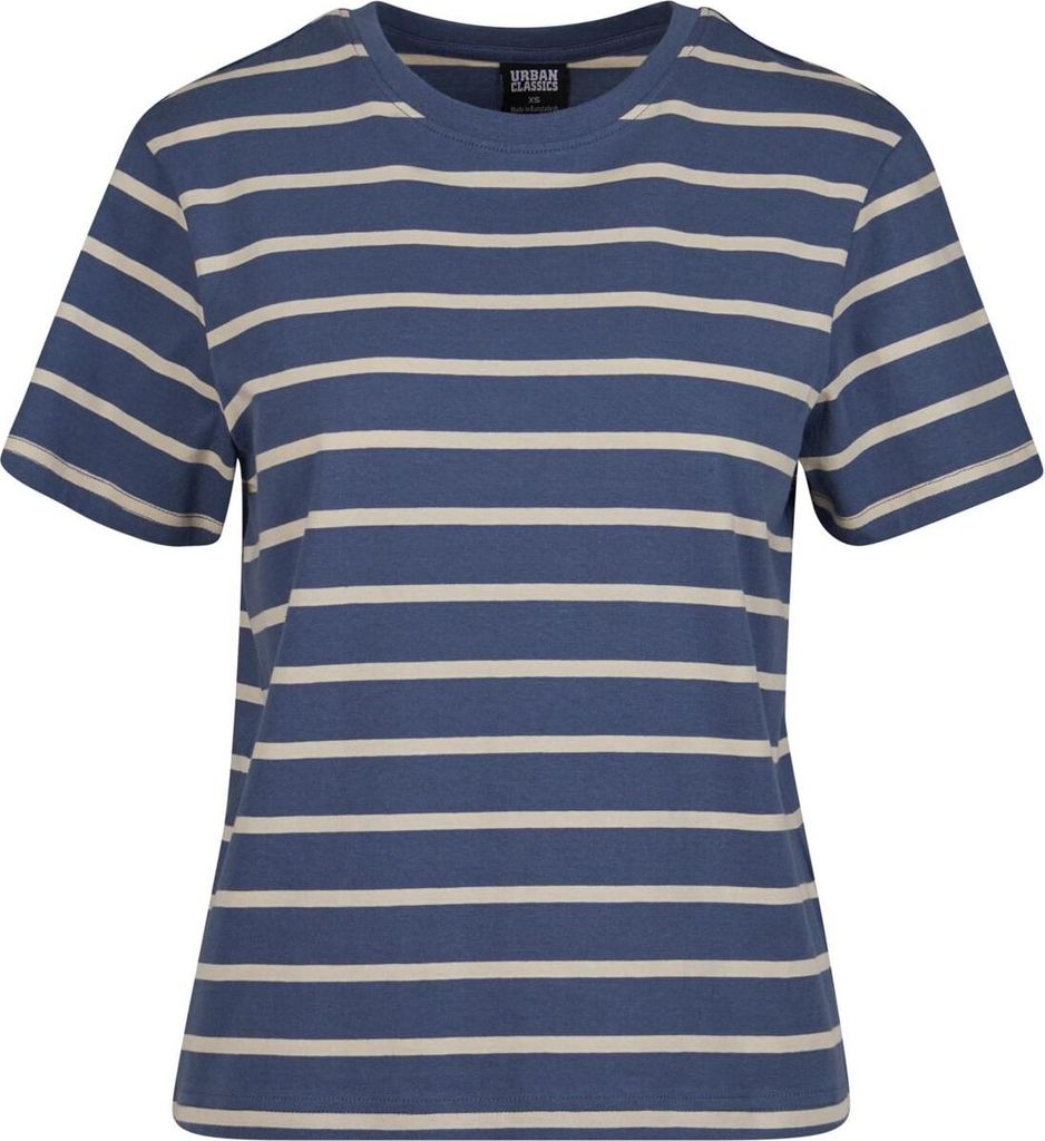 Urban Classics T-Shirt Damen Ladies Striped Boxy Tee blau 4XL